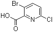 structure of CAS# 929000-66-8, 3-溴-6-氯-2-吡啶甲酸