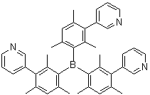 CAS # 929203-02-1, Tri[2,4,6-trimethyl-3-(3-pyridyl)phenyl]borane, Tri[3-(3-pyridyl)mesityl]borane, Tris(2,4,6-trimethyl-3-(pyridin-3-yl)phenyl)borane, Tris(2,4,6-trimethyl-3-(pyridine-3-yl)phenyl)borane, Tris[3-(3-pyridyl)-2,4,6-trimethylphenyl]borane, Tris[3-(3-pyridyl)mesityl]borane, 3TPYMB