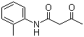 CAS # 93-68-5, 2'-Methylacetoacetanilide, o-Acetoacetotoluidide, AAOT, Acetoacet-o-toluidide, N-(2-Methylphenyl)-3-oxo-butanamide