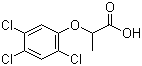 structure of CAS# 93-72-1, 2-(2,4,5-三氯苯氧基)丙酸