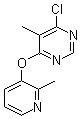 structure of CAS# 930093-72-4, 4-氯-5-甲基-6-(2-甲基吡啶-3-氧基)嘧啶