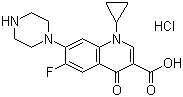 structure of CAS# 93107-08-5, Ciprofloxacin hydrochloride