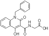 structure of CAS# 931398-72-0, N-[[4-羟基-2-氧代-1-(苯基甲基)-1,2-二氢-3-喹啉基]羰基]甘氨酸