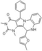 structure of CAS# 931706-15-9, 6,7-二氢-7,9-二甲基-6-(5-甲基-2-呋喃基)-11-苯基嘧啶并[4',5':3,4]吡咯并[1,2-a]喹喔啉-8,10(5H,9)-二酮