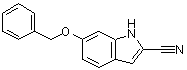 structure of CAS# 933474-36-3, 6-(Phenylmethoxy)-1H-indole-2-carbonitrile
