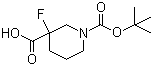 CAS # 934342-39-9, 3-Fluoro-1,3-piperidinedicarboxylic acid 1-tert-butyl ester