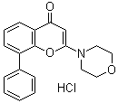 structure of CAS# 934389-88-5, 2-(4-吗啉基)-8-苯基-4H-1-苯并吡喃-4-酮盐酸盐