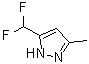 structure of CAS# 934759-09-8, 5-(二氟甲基)-3-甲基-1H-吡唑