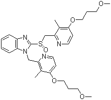structure of CAS# 935260-92-7, 1-[[4-(3-Methoxypropoxy)-3-methyl-2-pyridinyl]methyl]-2-[[[4-(3-methoxypropoxy)-3-methyl-2-pyridinyl]methyl]sulfinyl]-1H-benzimidazole