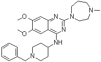 structure of CAS# 935693-62-2, 2-(Hexahydro-4-methyl-1H-1,4-diazepin-1-yl)-6,7-dimethoxy-N-[1-(phenylmethyl)-4-piperidinyl]-4-quinazolinamine