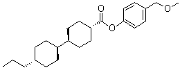 (trans,trans)-4'-Propyl-[1,1'-bicyclohexyl]-4-carboxylic acid 4-(methoxymethyl)phenyl ester molecular structure (CAS 93601-63-9)