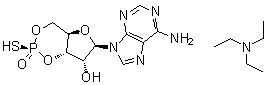 CAS # 93602-66-5, N,N-Diethylethanamine compd. with (S)-adenosine cyclic 3',5'-(hydrogen phosphorothioate) (1:1)