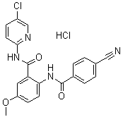 CAS # 936539-81-0, N-(5-Chloro-2-pyridinyl)-2-[(4-cyanobenzoyl)amino]-5-methoxybenzamide hydrochloride