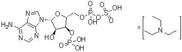 structure of CAS# 936827-87-1, 3'-腺苷酸 5'-(磷酸二氢酯) 5'-硫酸酸酐三乙胺盐