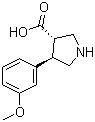 CAS # 937692-64-3, (3S,4R)-4-(3-Methoxyphenyl)pyrrolidine-3-carboxylic acid