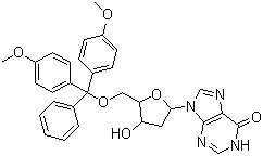 structure of CAS# 93778-57-5, 5'-O-[Bis(4-methoxyphenyl)phenylmethyl]-2'-deoxyinosine