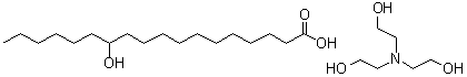 CAS # 93893-45-9, 2,2',2''-Nitrilotrisethanol 12-hydroxyoctadecanoate (salt)