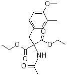 CAS # 93902-19-3, (Acetylamino)[(4-methoxy-3-methylphenyl)methyl]propanedioic acid diethyl ester, NSC 77954