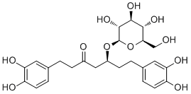 CAS # 93915-36-7, Hirsutanonol 5-O-glucoside, (S)-1,7-Bis(3,4-dihydroxyphenyl)heptane-3-one-5-O-beta-D-glucopyranoside