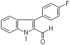 structure of CAS# 93957-42-7, 3-(4-氟苯基)-1-甲基-1H-吲哚-2-甲醛