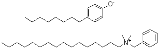CAS 登录号：93981-92-1, 4-辛基苯酚N-十六烷基-N,N-二甲基苯甲铵盐