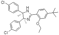 CAS # 939981-35-8, (4R,5S)-rel-4,5-Bis(4-chlorophenyl)-2-[4-(tert-butyl)-2-ethoxyphenyl]-4,5-dihydro-4,5-dimethyl-1H-imidazole