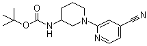 CAS # 939986-28-4, N-[1-(4-Cyano-2-pyridinyl)-3-piperidinyl]carbamic acid tert-butyl ester