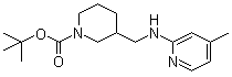CAS # 939986-31-9, 3-[[(4-Methyl-2-pyridinyl)amino]methyl]-1-piperidinecarboxylic acid tert-butyl ester