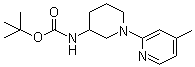 CAS # 939986-32-0, N-[1-(4-Methyl-2-pyridinyl)-3-piperidinyl]carbamic acid tert-butyl ester