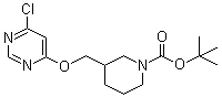 CAS # 939986-45-5, 3-[[(6-Chloro-4-pyrimidinyl)oxy]methyl]-1-piperidinecarboxylic acid tert-butyl ester