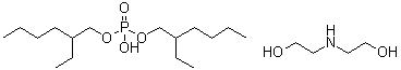 CAS # 94023-03-7, Phosphoric acid, bis(2-ethylhexyl) ester, compd. with 2,2'-iminobis[ethanol] (1:1)