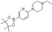 structure of CAS# 940285-00-7, 2-(4-Ethyl-piperazin-1-yl)pyridine-5-boronic acid pinacol ester