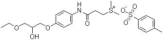 CAS # 94055-76-2, Suplatast tosilate, (2-(4-(3-Ethoxy-2-hydroxypropoxy)phenylcarbamoyl)ethyl)dimethylsulfonium p-toluenesulfonate