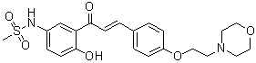 CAS # 94094-53-8, N-[4-Hydroxy-3-[3-[4-[2-(4-morpholinyl)ethoxy]phenyl]-1-oxo-2-propen-1-yl]phenyl]methanesulfonamide