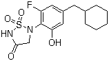 CAS # 941607-78-9, 5-[4-(Cyclohexylmethyl)-2-fluoro-6-hydroxyphenyl]-1,2,5-thiadiazolidin-3-one 1,1-dioxide