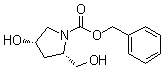 structure of CAS# 942308-58-9, (2S,4S)-1-(苄氧羰基)-2-羟基甲基-4-羟基吡咯烷