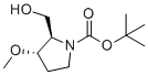 CAS # 942308-81-8, 2-Methyl-2-propanyl (2R,3S)-2-(hydroxymethyl)-3-methoxy-1-pyrrolidinecarboxylate, tert-butyl (2R,3S)-2-(hydroxymethyl)-3-methoxypyrrolidine-1-carboxylate