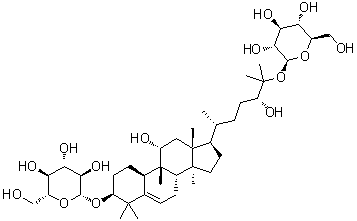 CAS # 942615-25-0, Mogroside II B, (3beta,9beta,10alpha,11alpha,24R)-11,24-Dihydroxy-9-methyl-19-norlanost-5-ene-3,25-diyl bis-beta-D-glucopyranoside, Mogrol 3,25-di-O-beta-D-glucopyranoside