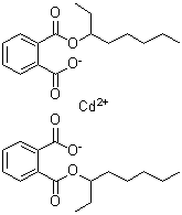 CAS 登录号：94275-93-1, 1,2-苯二甲酸单(1-乙基己基)酯镉盐