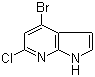 structure of CAS# 942920-50-5, 4-溴-6-氯-7-氮杂吲哚