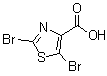 structure of CAS# 943735-44-2, 2,5-二溴-4-噻唑羧酸