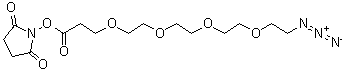 structure of CAS# 944251-24-5, 3-(叠氮基四(乙烯氧基))丙酸琥珀酰亚胺基酯