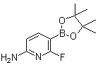 structure of CAS# 944401-67-6, 2-氨基-6-氟-5-吡啶硼酸频那醇酯
