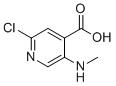 structure of CAS# 945737-64-4, 2-Chloro-5-(methylamino)isonicotinic acid