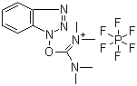 CAS # 94790-37-1, 2-(1H-Benzotriazole-1-yl)-1,1,3,3-tetramethyluronium hexafluorophosphate, o-Benzotriazol-1-yl-N,N,N',N'-tetramethyluronium hexafluorophosphate, o-Benzotriazol-1-yl-tetramethyluronium hexafluorophosphate, HBTU