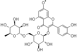 CAS # 949926-49-2, 3-[[6-O-(6-Deoxy-alpha-L-mannopyranosyl)-beta-D-glucopyranosyl]oxy]-2-(3,4-dihydroxyphenyl)-5-hydroxy-4-oxo-4H-1-benzopyran-7-yloxy
