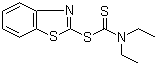 2-Benzothiazolyl diethyldithiocarbamate molecular structure (CAS 95-30-7)