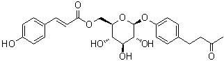CAS # 950184-00-6, 4-[4-[[6-O-[3-(4-Hydroxyphenyl)-1-oxo-2-propen-1-yl]-beta-D-glucopyranosyl]oxy]phenyl]-2-butanone