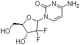 CAS # 95058-81-4, Gemcitabine, 4-Amino-1-[3,3-difluoro-4-hydroxy-5-(hydroxymethyl)oxolan-2-yl]pyrimidin-2-one