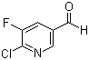 structure of CAS# 950691-52-8, 6-Chloro-5-fluoro-3-pyridinecarboxaldehyde